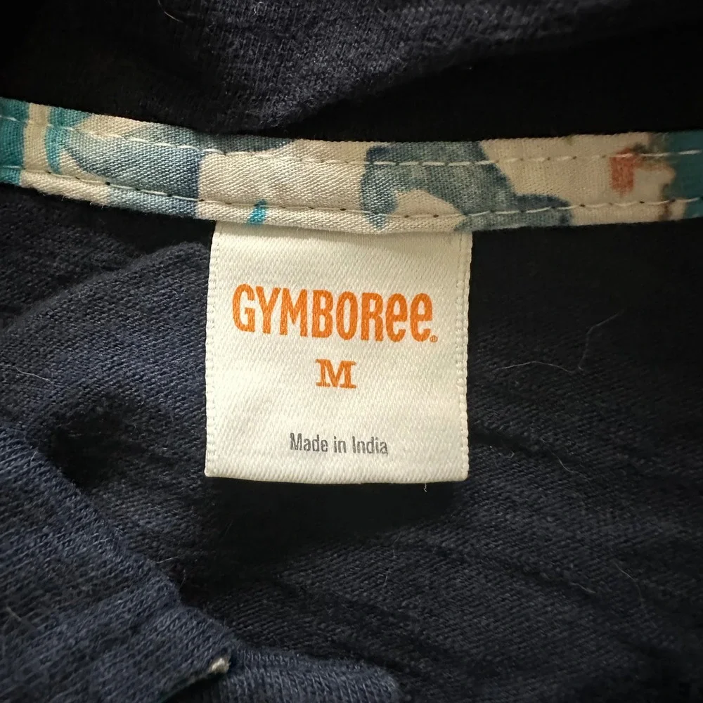Gymboree Boys Navy Blue Short Sleeve Cotton Jersey Polo Shirt Size M 140178589